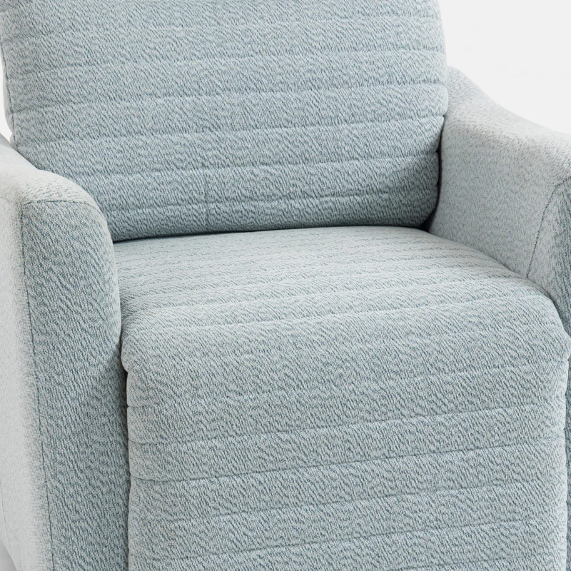 HOMCOM Fauteuil inclinable, fauteuil de relaxation avec repose-pieds, pivotant à 360°, basculant, 82 x 90,5 x 101 cm, gris-bleu(m-17)
