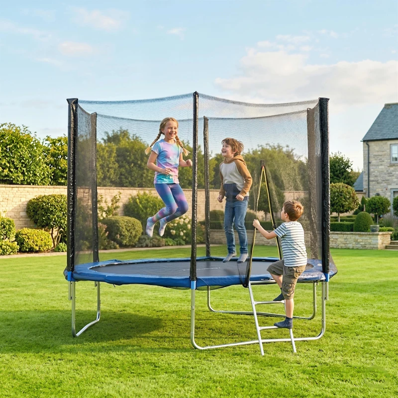 SPORTNOW Trampoline d'extérieur avec filet de sécurité Ø305 cm pour enfants et adultes