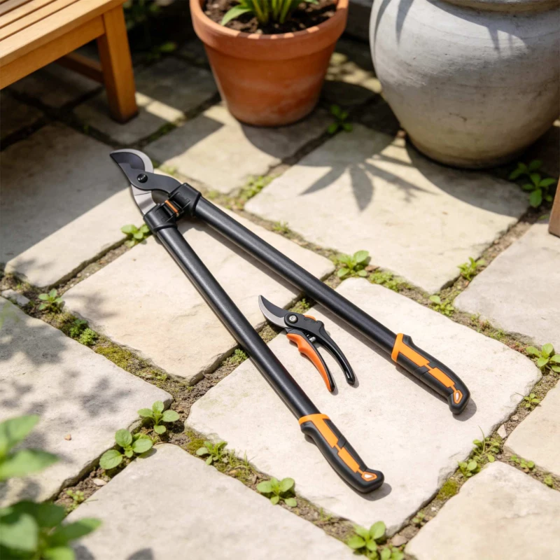 Outsunny Set da Giardinaggio 2 Pezzi con Troncarami e Cesoie, con Impugnatura Morbida e Blocco di Sicurezza