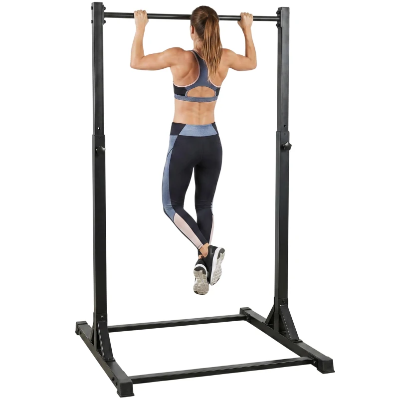 SPORTNOW Station de musculation et barre de traction power tower 200 kg avec 8 niveaux de hauteur noir