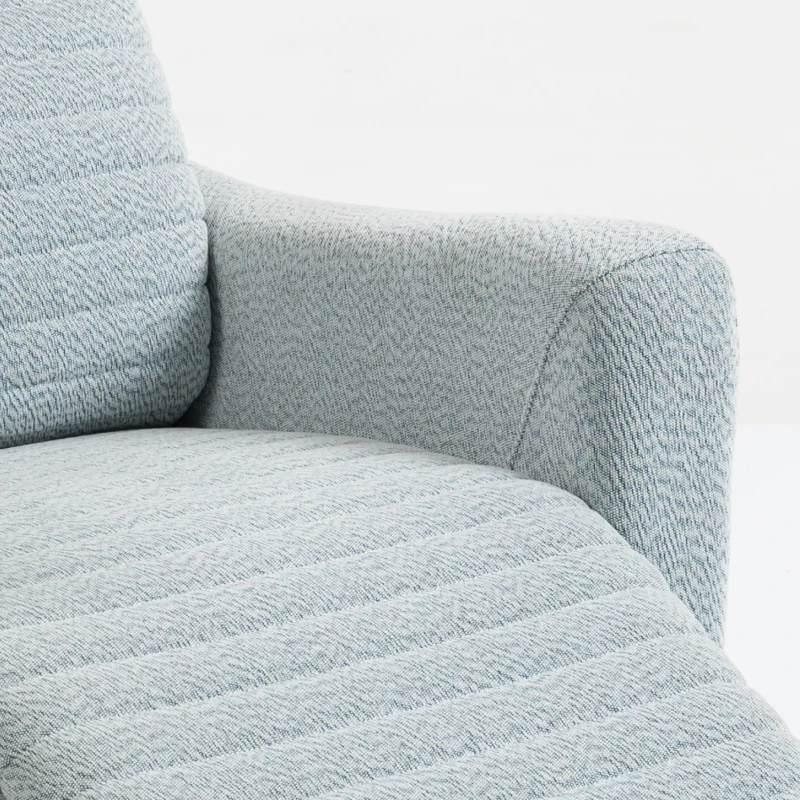 HOMCOM Fauteuil inclinable, fauteuil de relaxation avec repose-pieds, pivotant à 360°, basculant, 82 x 90,5 x 101 cm, gris-bleu(m-16)