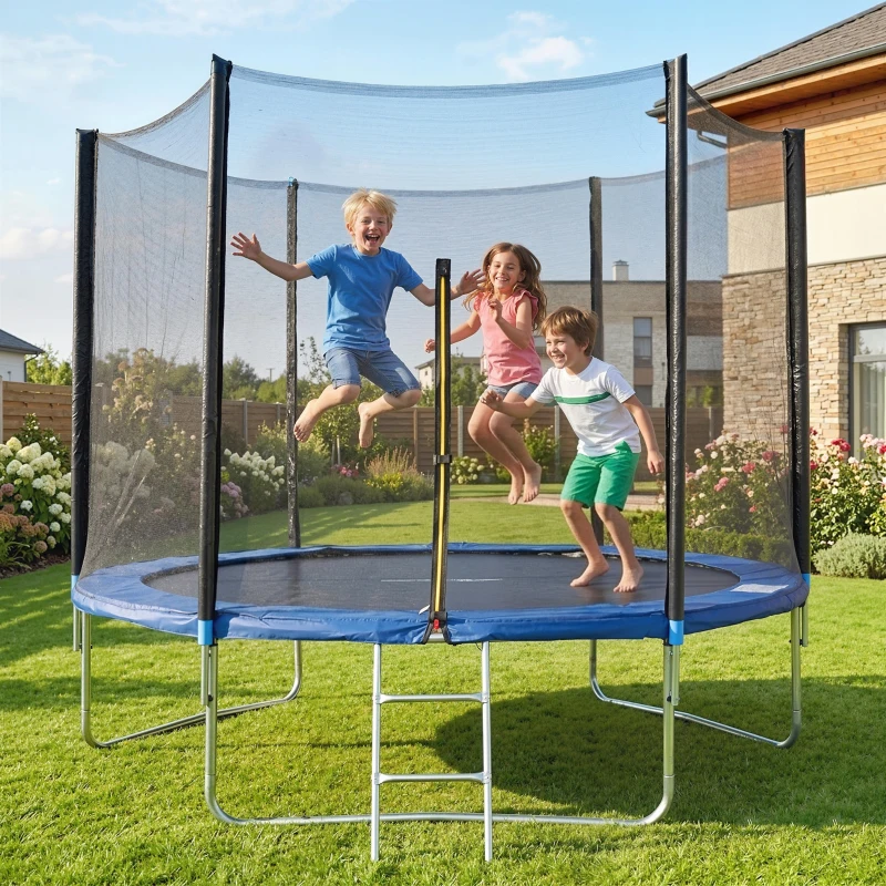 SPORTNOW Trampoline d'extérieur avec filet de sécurité Ø305 cm pour enfants et adultes