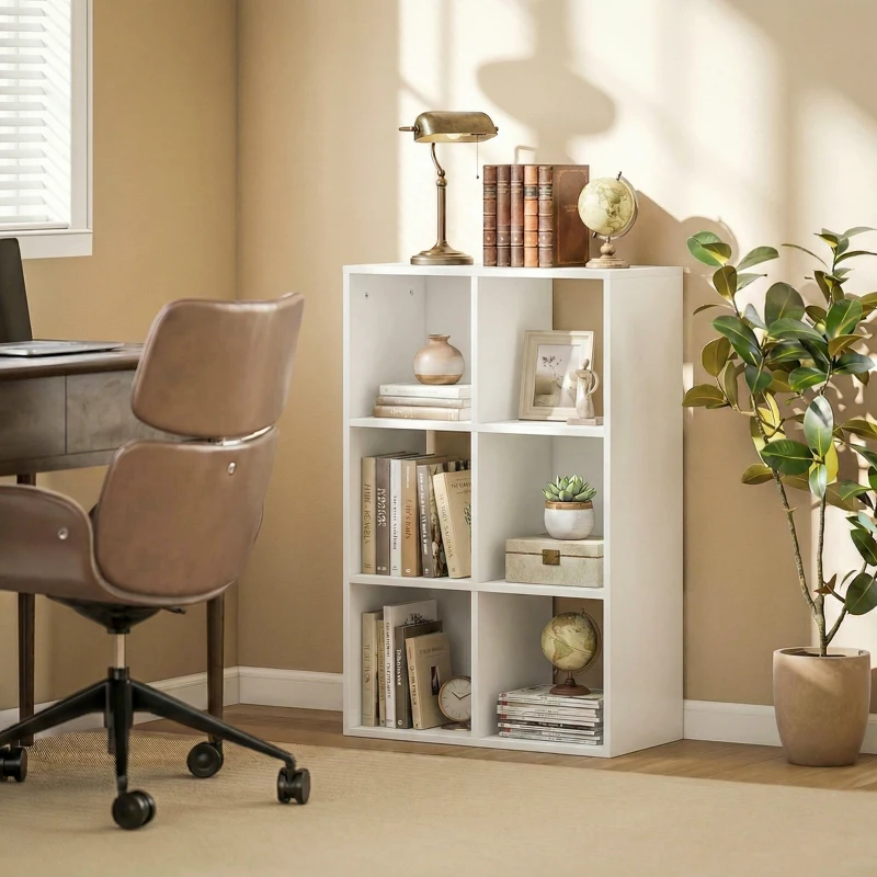 HOMCOM Bücherregal Standregal mit 3 Ebenen Schmal Regal mit Kippschutz Aufbewahrungsregal für Wohnzimmer Schlafzimmer Büro Weiß