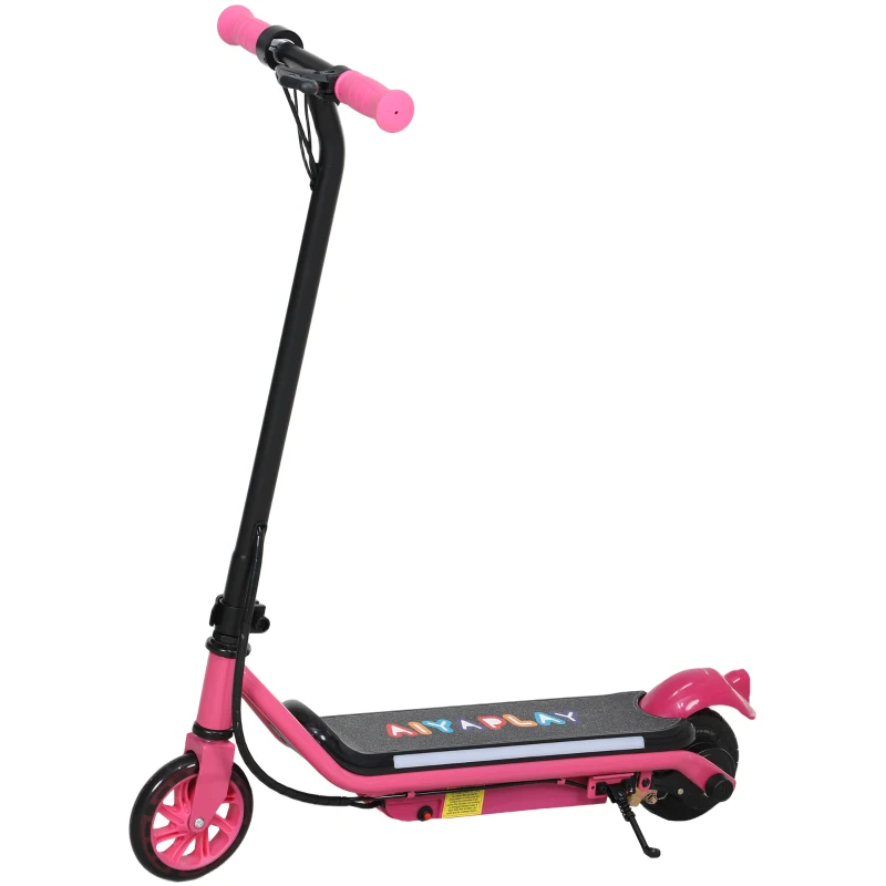 AIYAPLAY Electric Scooter for Kids Aged 6-14 Years, with Colourful Lights, Pink