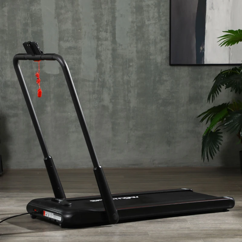SPORTNOW 2 en 1 Cinta de Correr Plegable Cinta de Andar Velocidad 12 km/h Superficie de Carrera 36x105 cm 135x65x106 cm Negro