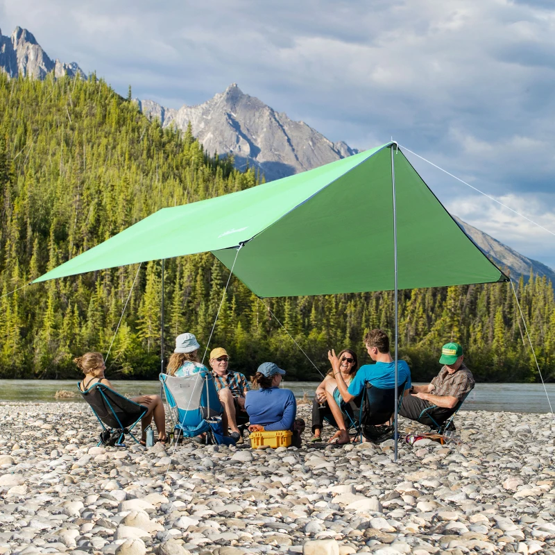 Outsunny, Cort de Plajă, Pentru petreceri, camping, Poliester, 300cm x 292cm, Verde