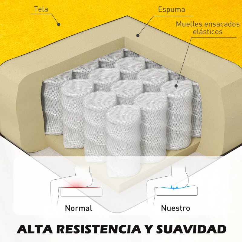 HOMCOM Sillón de Salón con Reposabrazos y Patas de Madera Butaca Carga 160 kg para Dormitorio Oficina 74x86x102 cm Amarillo