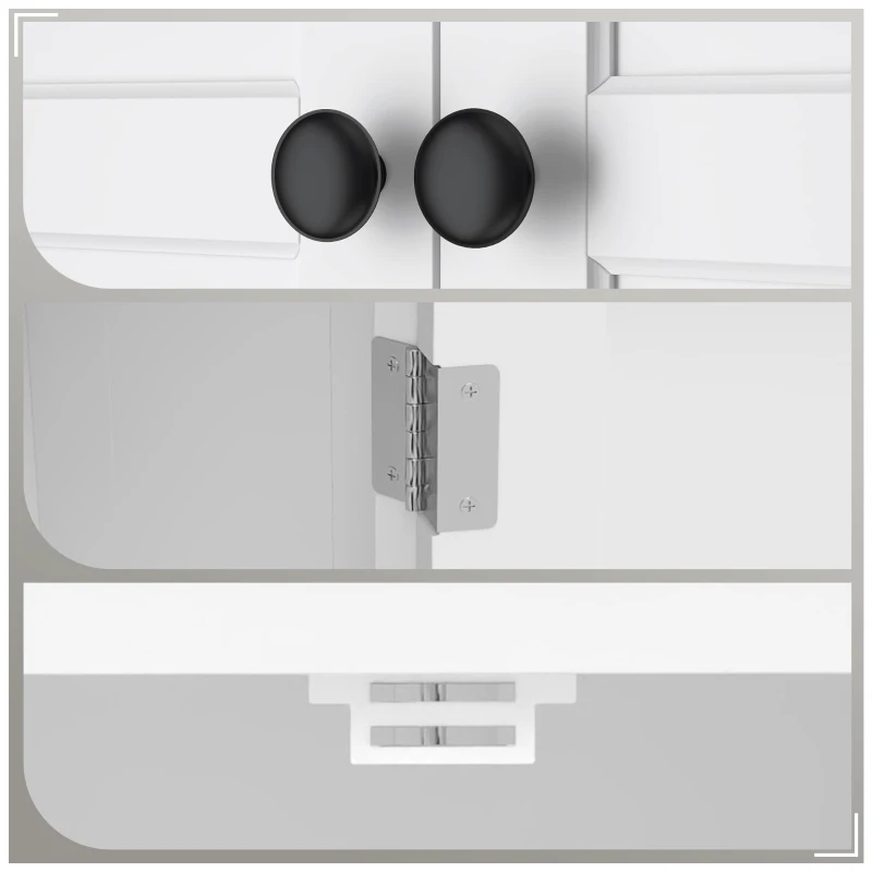 HOMCOM Mueble sobre Inodoro con 2 Puertas Compartimiento y Estante Ajustable Mueble para Baño 70x20x175 cm Blanco