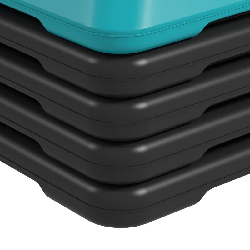 SPORTNOW Aerobic stepper marche d'exercice avec 5 hauteur réglable de 10/15/20/25/30 cm charge 150 kg pour maison gym bleu