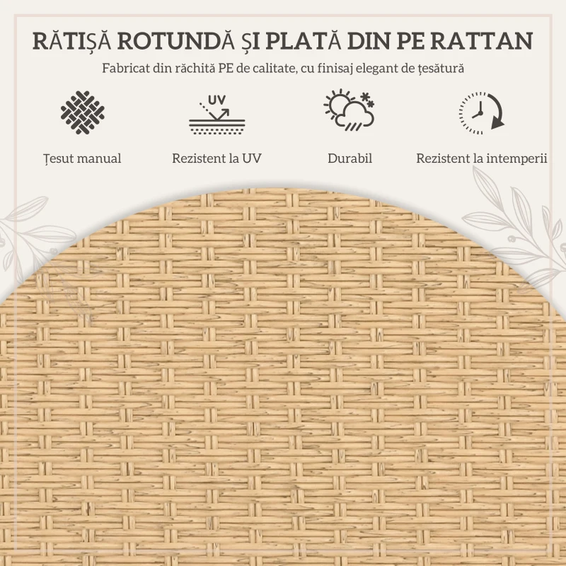 Outsunny Set de Grădină 7 Piese din Ratan PE cu Masă de Dining 153x89x74 cm și 6 Scaune 52x62x78 cm cu Perne