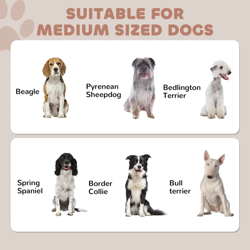 PawHut Pet Feeding Station with Raised Dog Bowls, Adjustable Panel, Hooks, Black