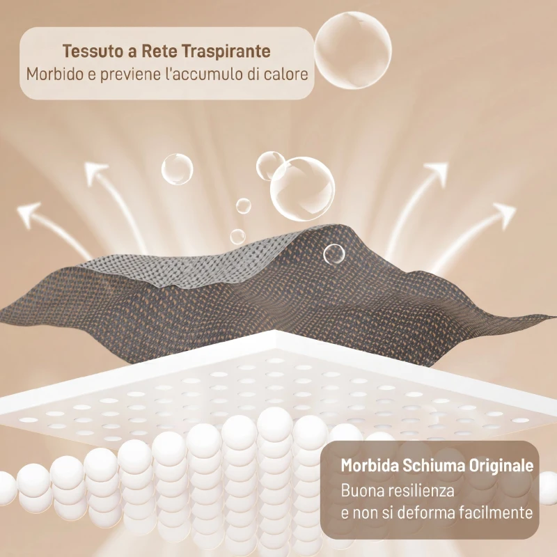 HOMCOM Sedia Ufficio in Tessuto Rete Trasparente Senza Ruote per Sala d'Attesa e Sala Conferenze, Grigio scuro