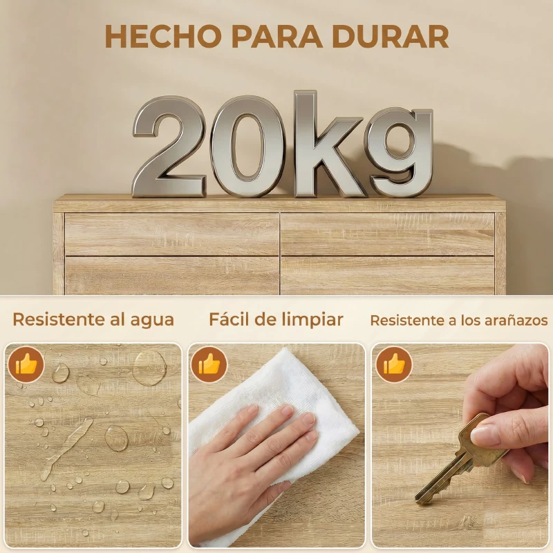 HOMCOM Mueble Bajo Lavabo con Estante Ajustable Puertas de Listones y Apertura por Presión para Lavabo con Pedestal o Pared