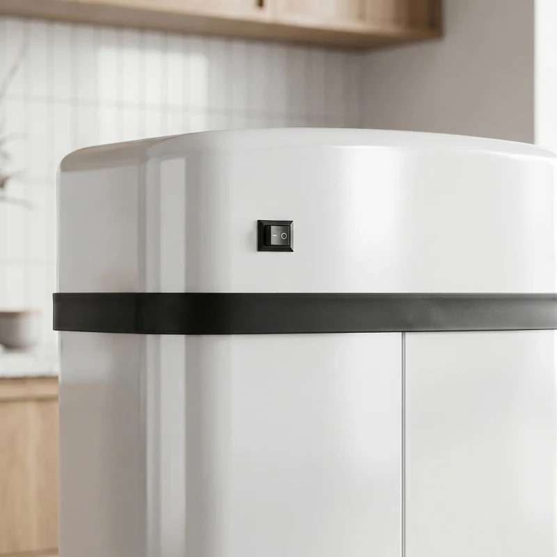 HOMCOM 48L Stainless Steel Sensor Bin - White