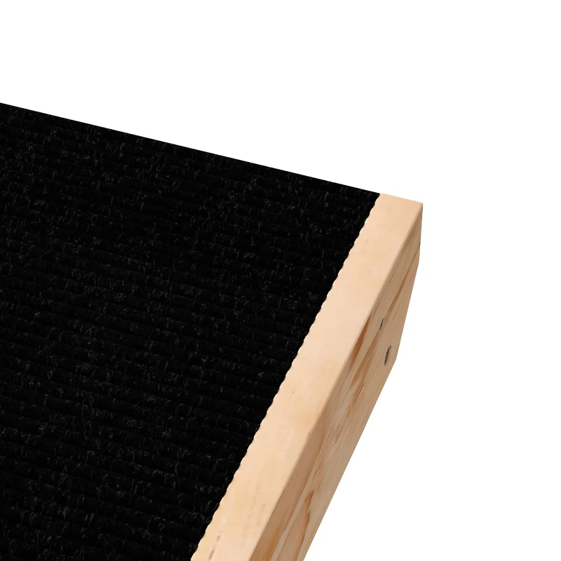 PawHut Rampe pour chien de grande taille pliable, escalier pour chien canapé avec hauteur ajustable 26-61 cm, noir