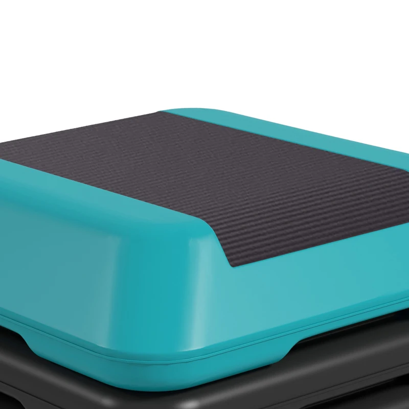SPORTNOW Aerobic stepper marche d'exercice avec 5 hauteur réglable de 10/15/20/25/30 cm charge 150 kg pour maison gym bleu