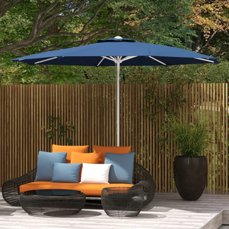 Outsunny Umbrela de soare pentru exterior, Albastru inchis