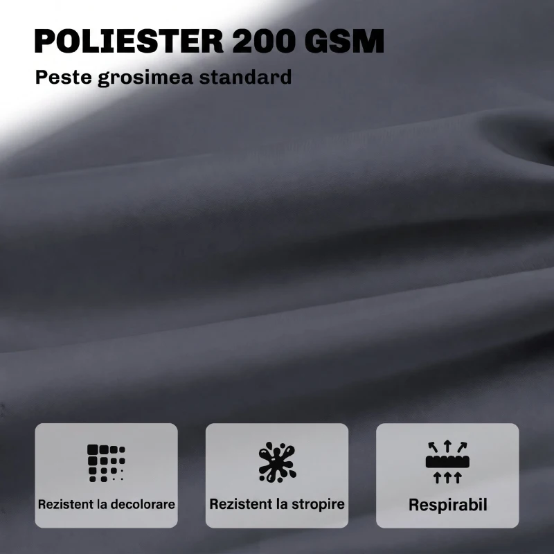Outsunny Pernă de Grădină Modernă pentru Locuri de Ședere Exterioare cu 6 Curele, Pernă Exterioară Umplută cu Bumbac și Poliester, pentru Canapele, Balansoare, Bănci, 150x98x8 cm, Gri Închis