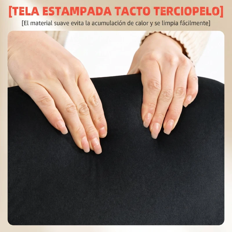 HOMCOM Silla de escritorio Ergonómica con Respaldo Alto Reposabrazos Abatibles Asiento con Muelles Altura Ajustable Negro