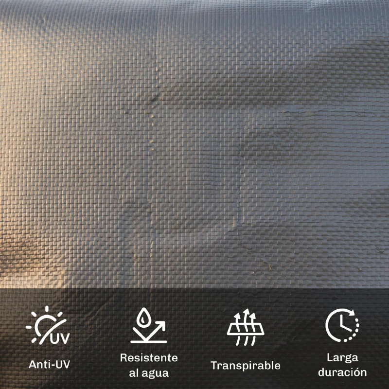Outsunny Funda Protectora Impermeable para Balancín de Jardín 3 Plazas con Cremallera Antipolvo y Antiviento 215x155x150 cm
