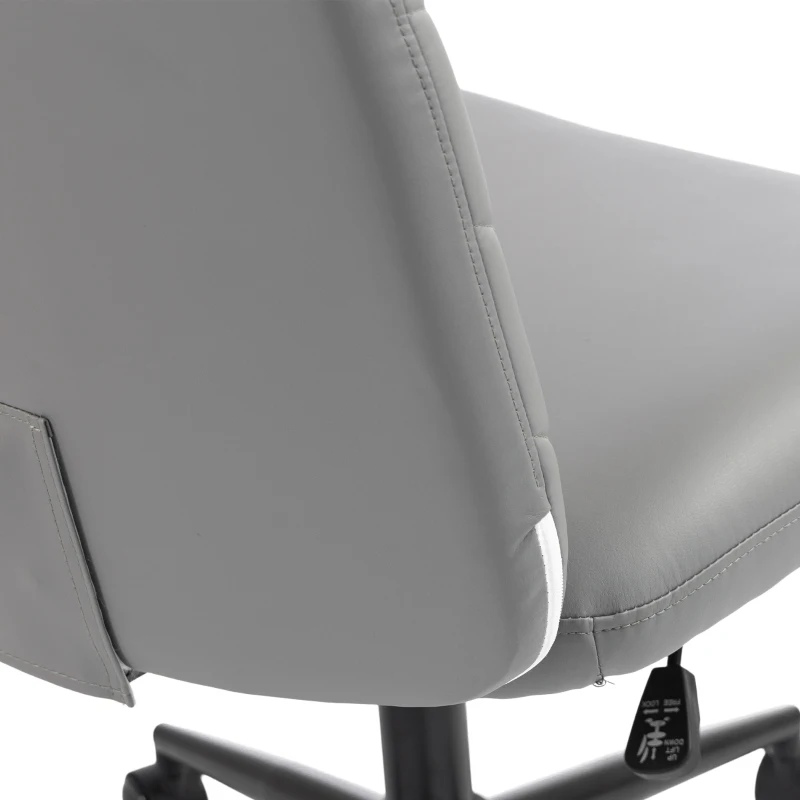 HOMCOM extra nail tech rolling retro fabric cute teenager arms hairdresser on chairs desks spinny comfortable beauty