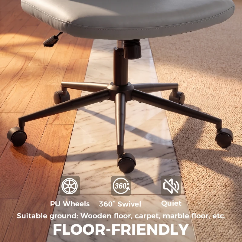HOMCOM extra nail tech rolling retro fabric cute teenager arms hairdresser on chairs desks spinny comfortable beauty