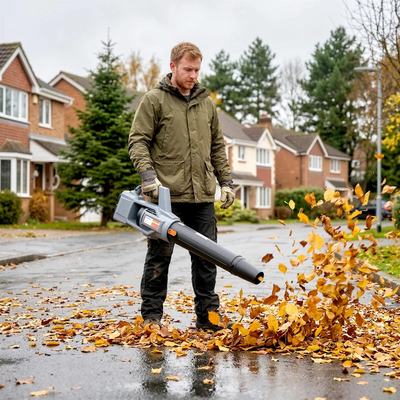 Outsunny Leaf Blower Cordless with 2 x 4000mAh Batteries & Charger, 36V Lightweight Garden Blower with 1000W Brushless Motor