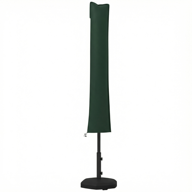 Outsunny Parasol Cover, Cantilever Umbrella Cover for 2-3.5 m Parasols, Banana Umbrella Protector with Zipper, Green