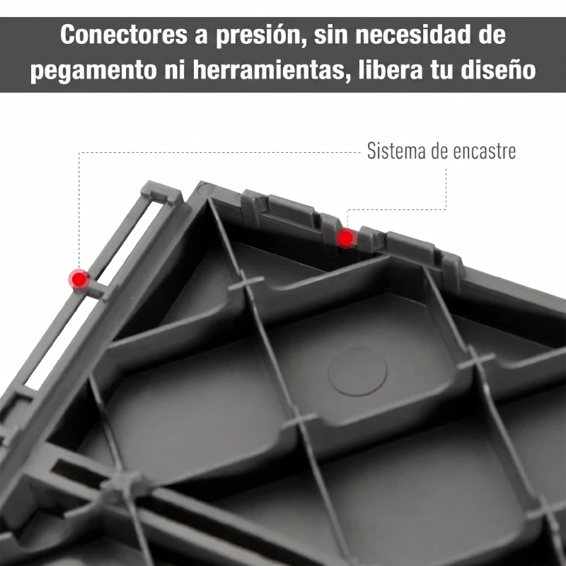 Outsunny Set de 9 Baldosas Cuadradas de 30x30 cm con Área de 0,81 m² Losetas Sistema de Clic para Balcón Terraza Jardín Gris