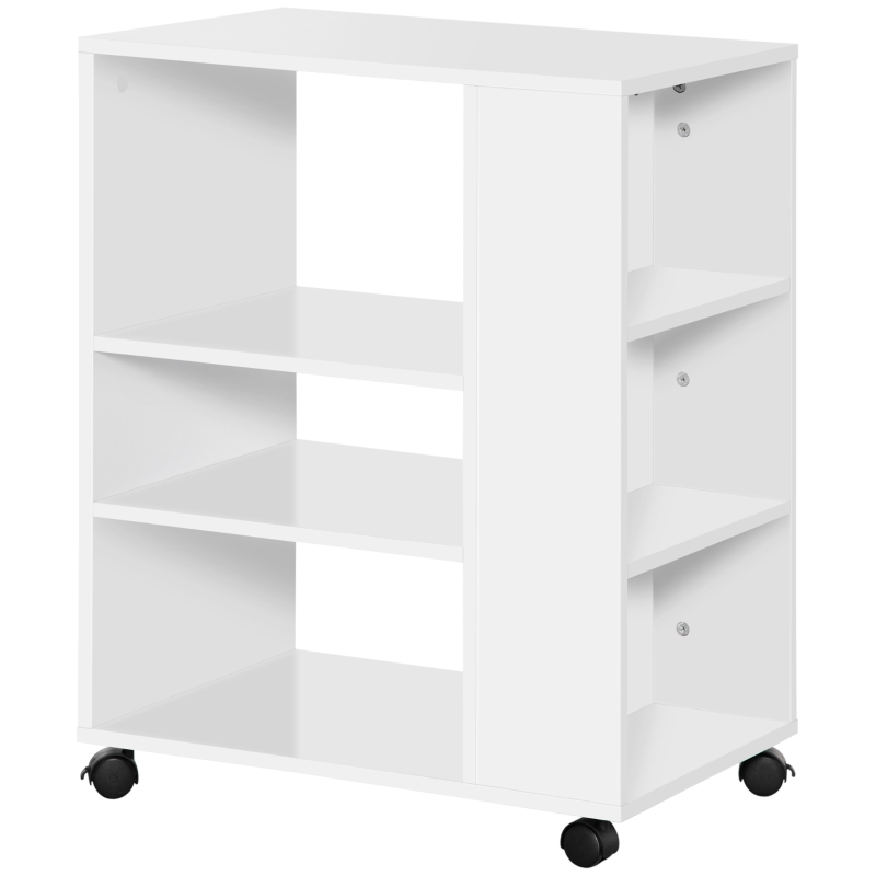 Vinsetto Armario para Impresora Mueble Auxiliar de Oficina Dormitorio Cocina Salón 60x40x75,8 cm Blanco