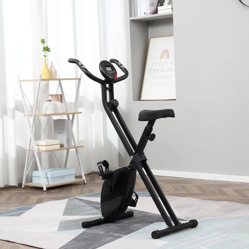 HOMCOM Cyclette Professionale con Resistenza e Altezza Regolabile, in Acciaio e PP, 41x86x112 cm, Nera