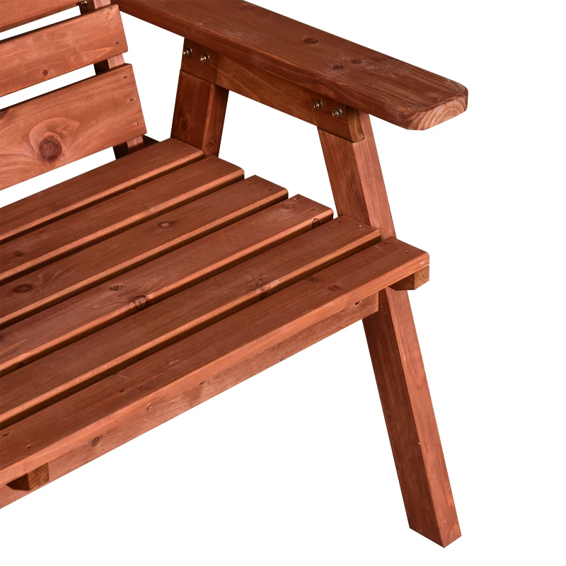 Outsunny Panchina Esterni Legno Abete 2/3 Posti, Convertibile 160x68x92cm