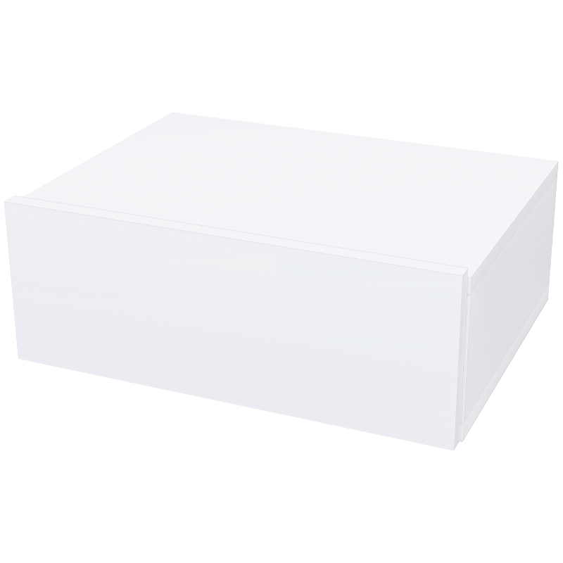 HOMCOM Comodino Sospeso Moderno con Cassetto, in Legno, 40x30x15 cm, Bianco