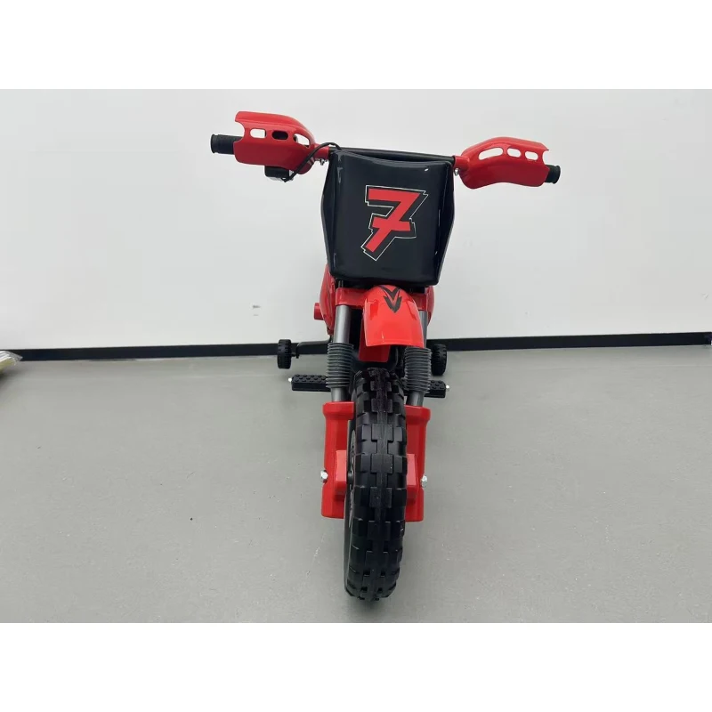 AIYAPLAY Motocicletă Electrică Copii 12V cu 2 Roți Ajutătoare Detașabile, 2 Motoare, Suspensie Spate, Muzică, 3 km/h, 3-6 Ani, Roșu