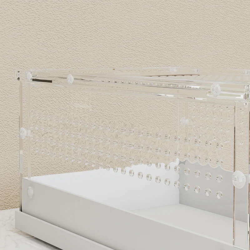 PawHut Acrylic Reptile Terrarium with Top Sliding Door, Vents, for Leopard Gecko, Hognose Snake, 30 x 20 x 15 cm