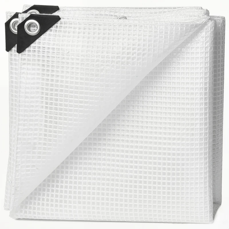 Outsunny Telone Impermeabile 4x6m, Robusto PE 140GSM, Resistente agli Strappi
