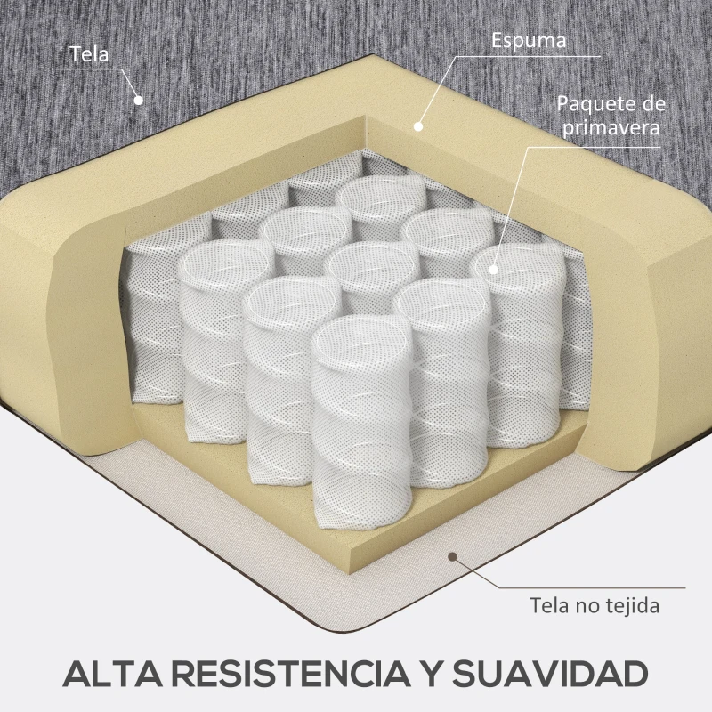 HOMCOM Sofá Esquinero de 3 Plazas Tapizado en Chenilla en Forma de L con Patas de Madera y Reposabrazos 215x142x88 cm Gris