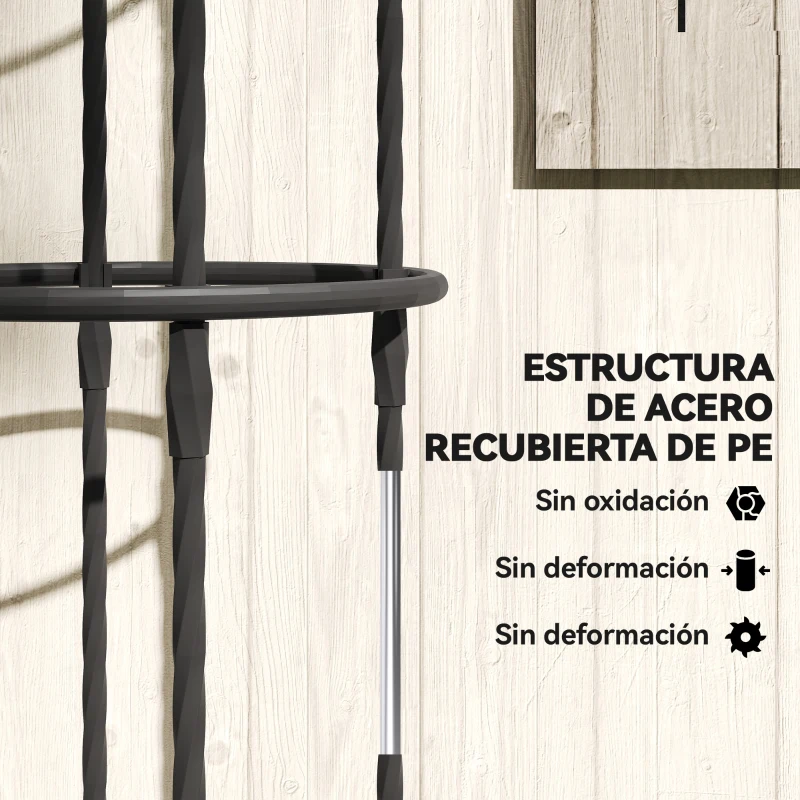 Outsunny Juego de 2 Obeliscos de Jardín de Acero PE 1,74 m Enrejados para Plantas Trepadoras Rosas para Exterior Patio Negro