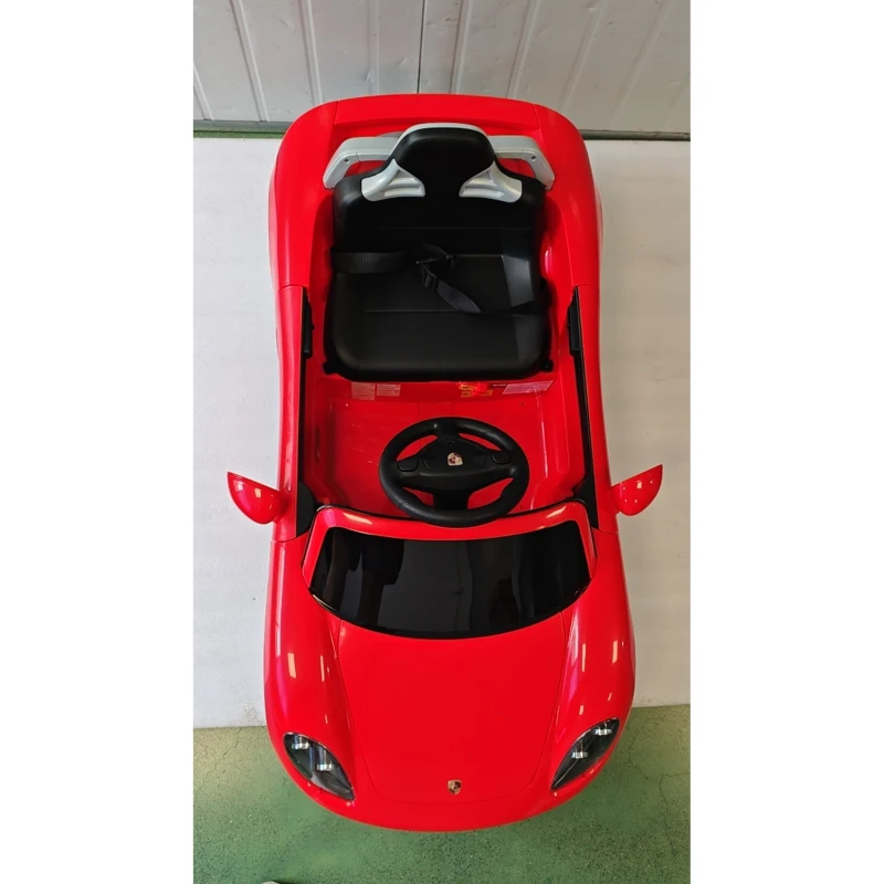 AIYAPLAY Carro Elétrico Infantil Porsche Carrera GT Licenciado 12V com Controlo Remoto 2,4G, 2 Motores, Suspensão, Arranque Suave, Vermelho