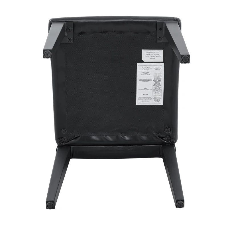 Lot de 4 chaises de salle à manger, style luxe européen, patins antidérapants et silencieux, 42x46x89 cm, Noir