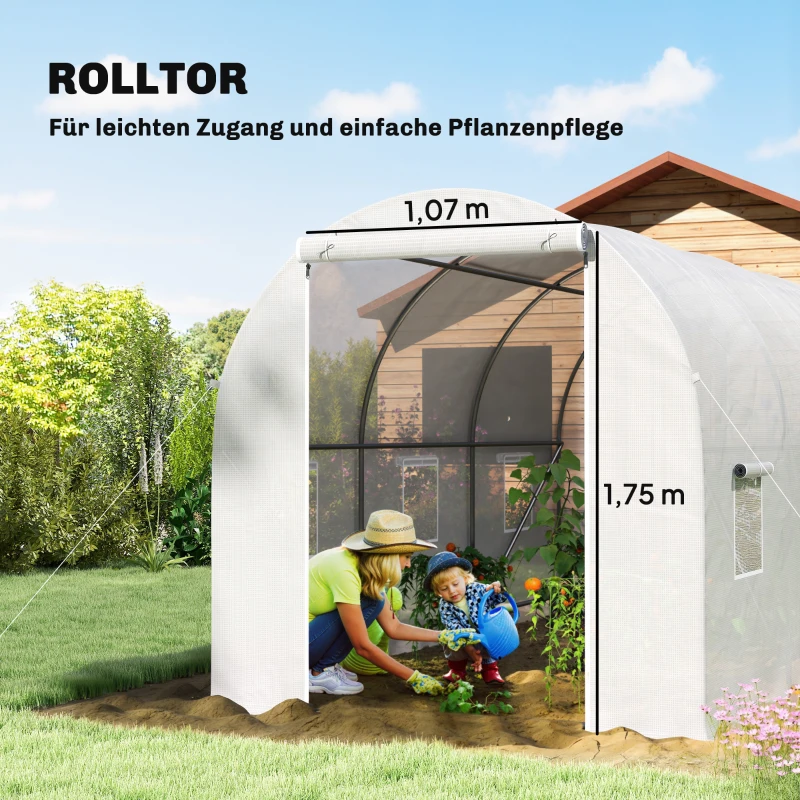 Outsunny tunnelkas kas folie kweekkas plantenkas