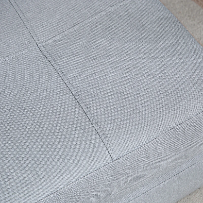 HOMCOM Relaxstoel Ligstoel Stoel met bedfunctie, incl. 1 kussen, 70 cm x 70 cm x 61 cm, Lichtgrijs(m-9)