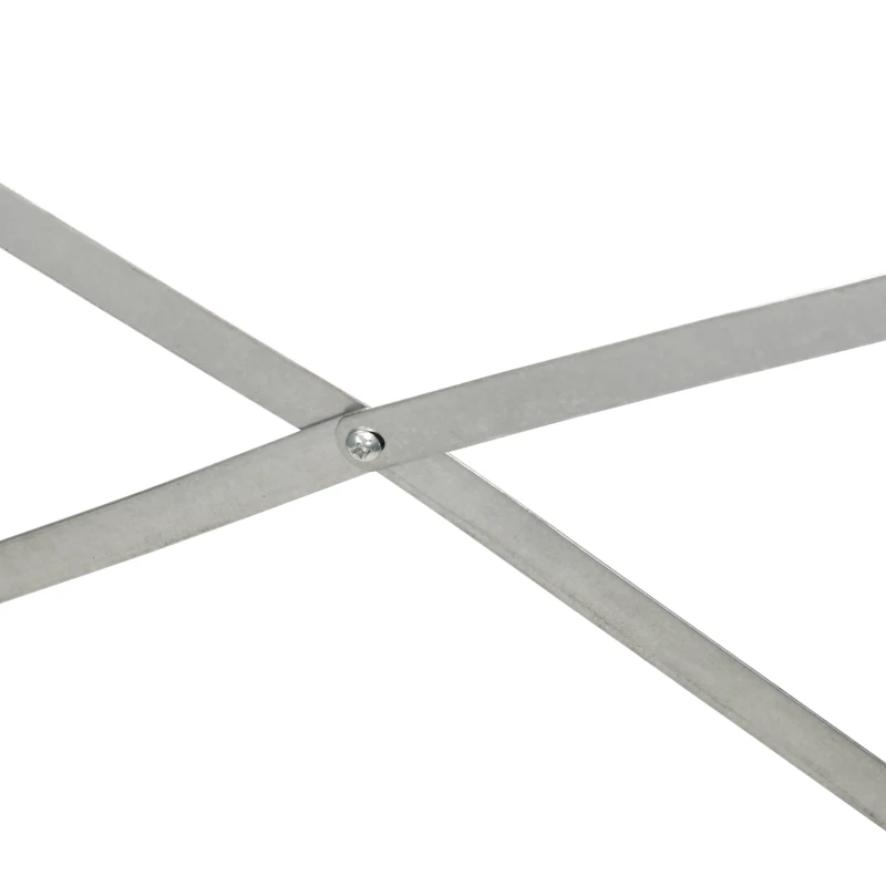 Outsunny Handige plantenbak, Ideaal voor het kweken, verzorgen en onderhouden, Verhoogde bed, Staal, Lichtgrijs