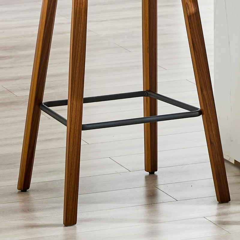 Lot de 2 tabourets de bar avec accoudoirs, design scandinave élégant, assise rembourrée, 54,7x44x88 cm, Blanc