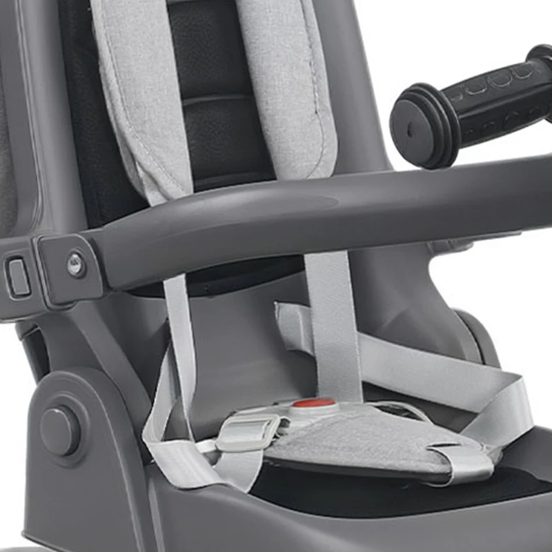 AIYAPLAY Kinderdreirad, 6-in-1 Buggy voor Kleuters, met Duwstang, Verstelbare Zitting, Vouwbaar Ontwerp, Veiligheidsnet, Grijs
