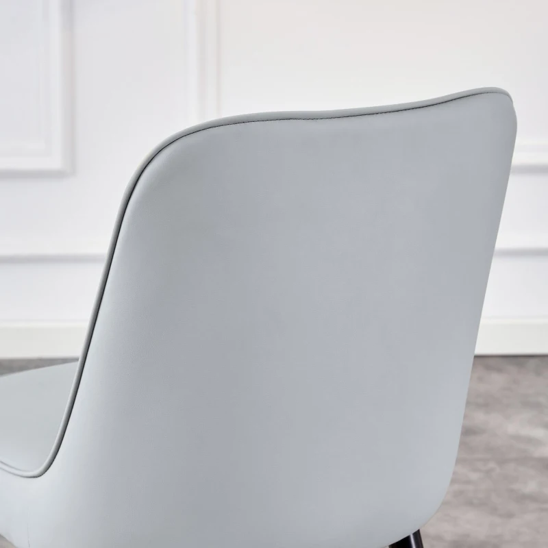 Lot de 2 tabourets de bar, design moderne, repose-pieds et renfort croisé, 42x45x100 cm, Gris clair