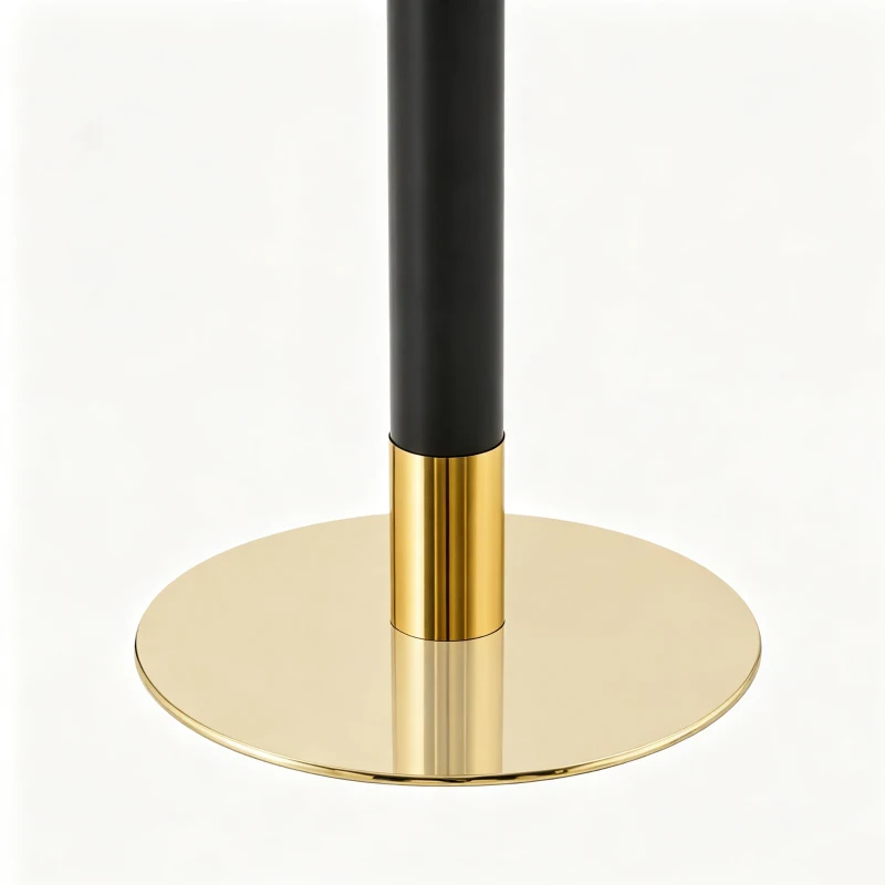 Table d'appoint ronde, plateau anti-rayures facile à nettoyer, 60x60x74 cm, Noir