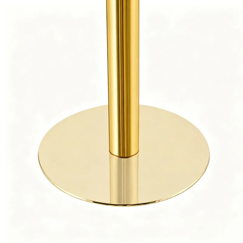 Table d'appoint ronde, plateau anti-rayures facile à nettoyer, 60x60x74 cm, Bleu