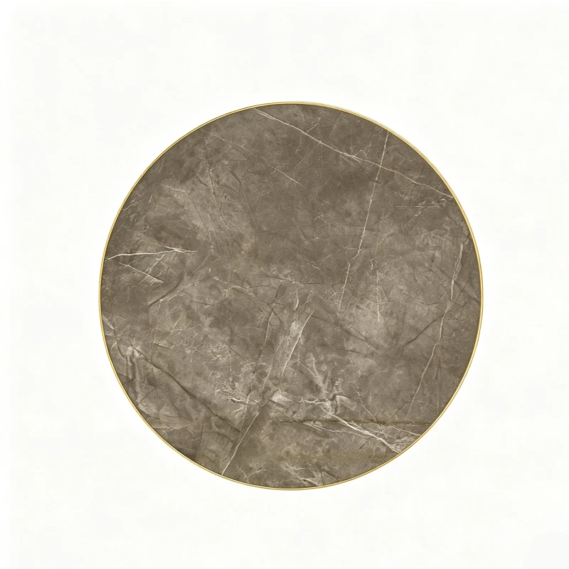 Table d'appoint ronde, plateau anti-rayures facile à nettoyer, 60x60x74 cm, Gris