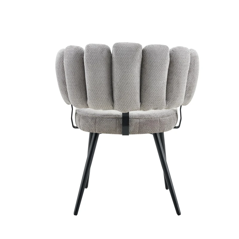 Lot de 2 chaises de salle à manger, mousse haute densité, patins antidérapants, 60x46x80 cm, Gris clair